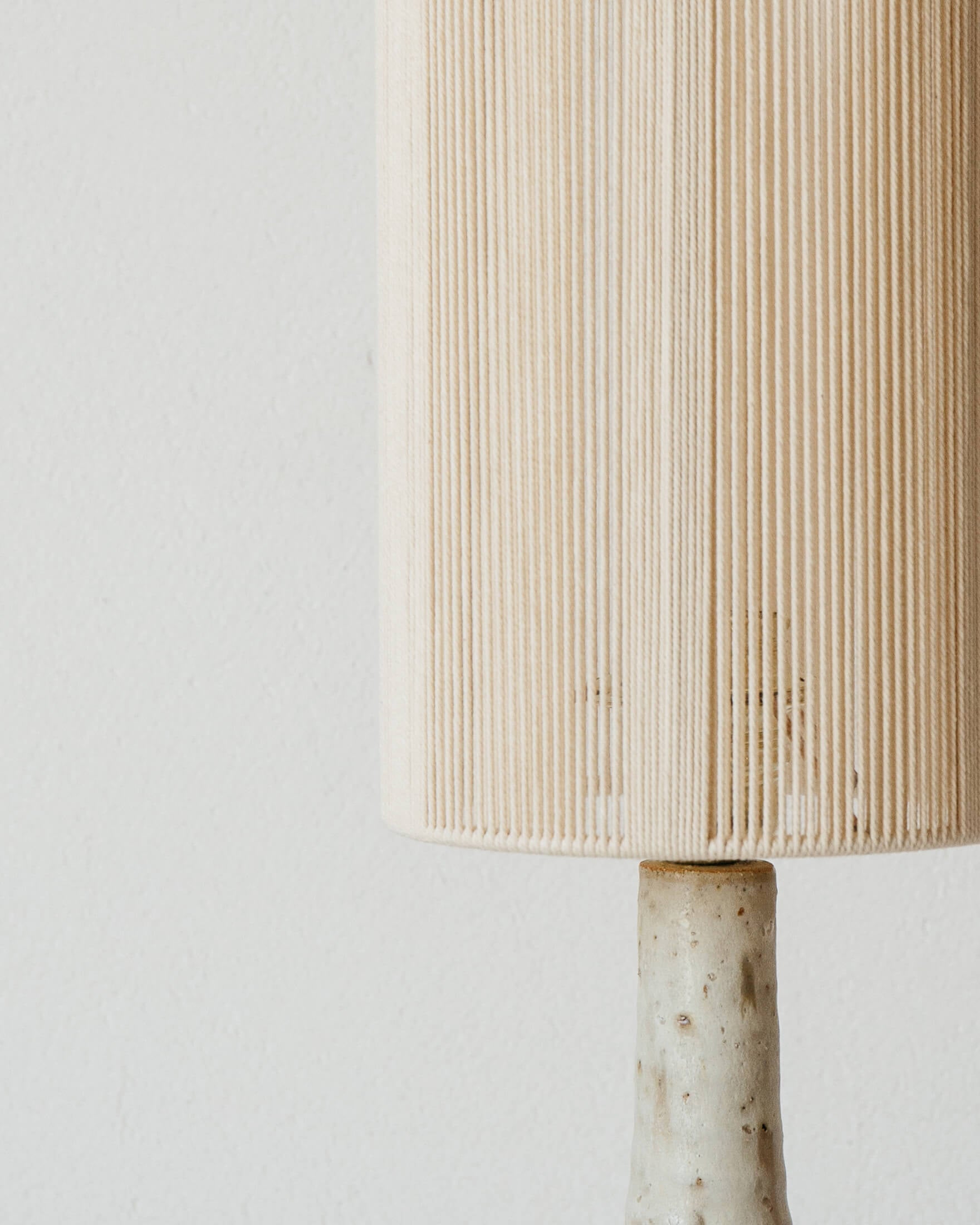 Lampe céramique Lune Blanc Grain par Grès Éditions