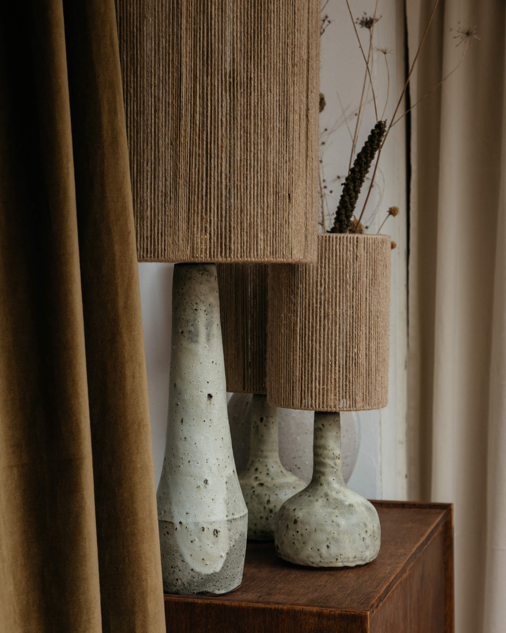 Lampe céramique Solstice par Grès Éditions